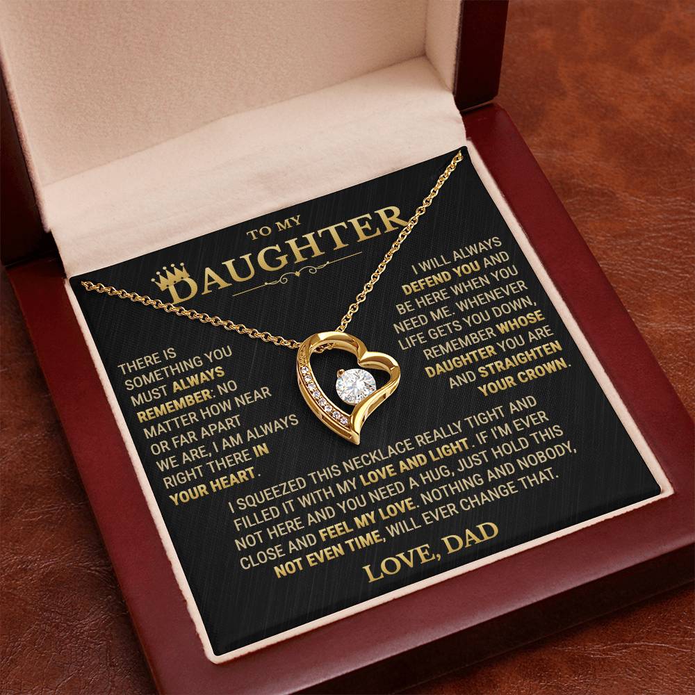 To My Daughter Necklace From Dad – Remember Whose Daughter You Are