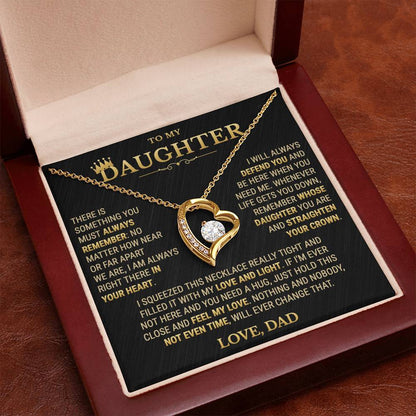 To My Daughter Necklace From Dad – Remember Whose Daughter You Are