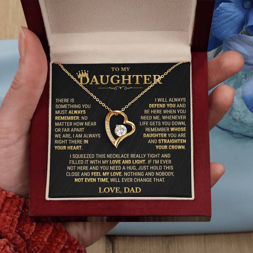 To My Daughter Necklace From Dad – Remember Whose Daughter You Are