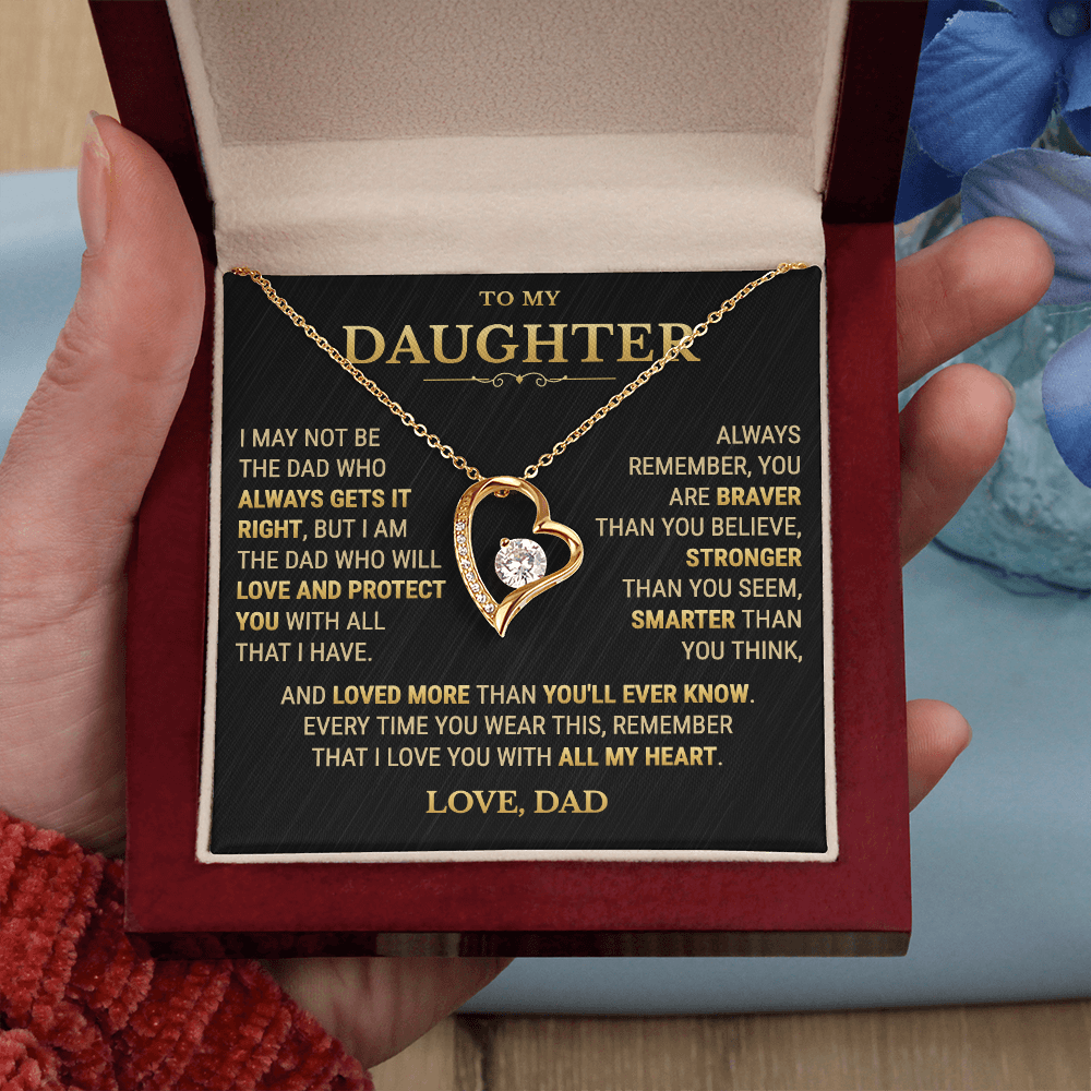 To My Daughter Necklace From Dad – The Dad Who Will Love And Protect You