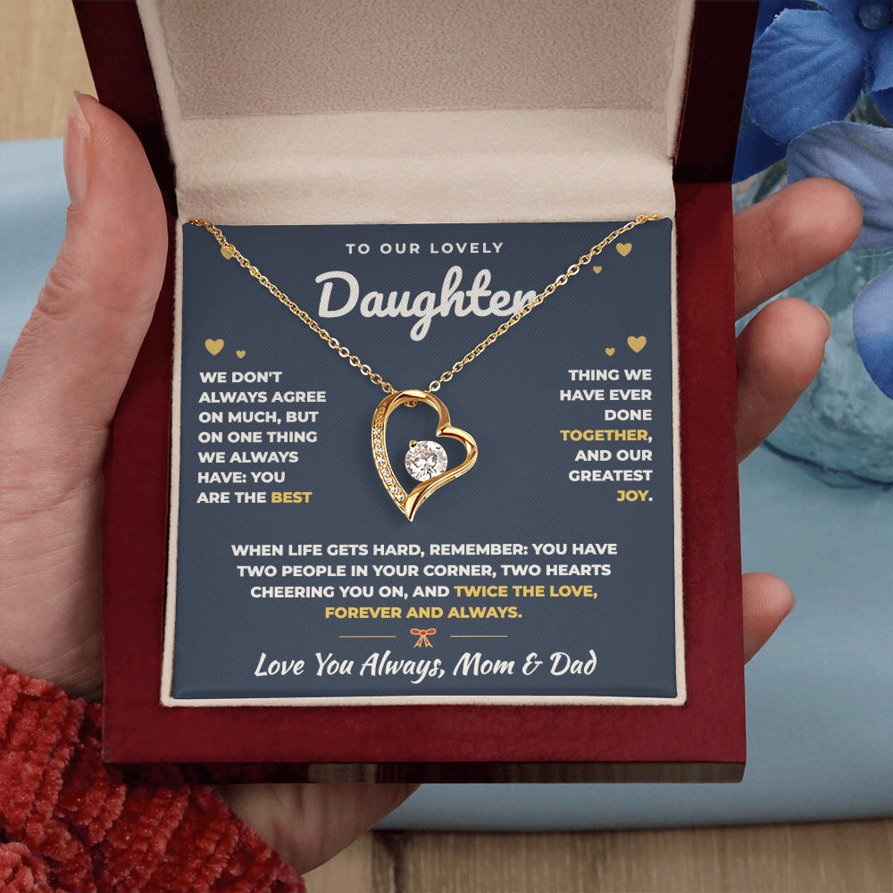 To Our Daughter Necklace From Mom & Dad – The Best Thing We Ever Did Together (md.both.2.fl)
