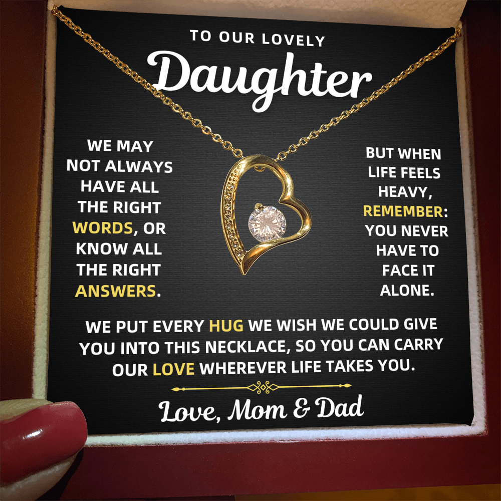 To Our Daughter Necklace From Mom & Dad – Forever Love Gift