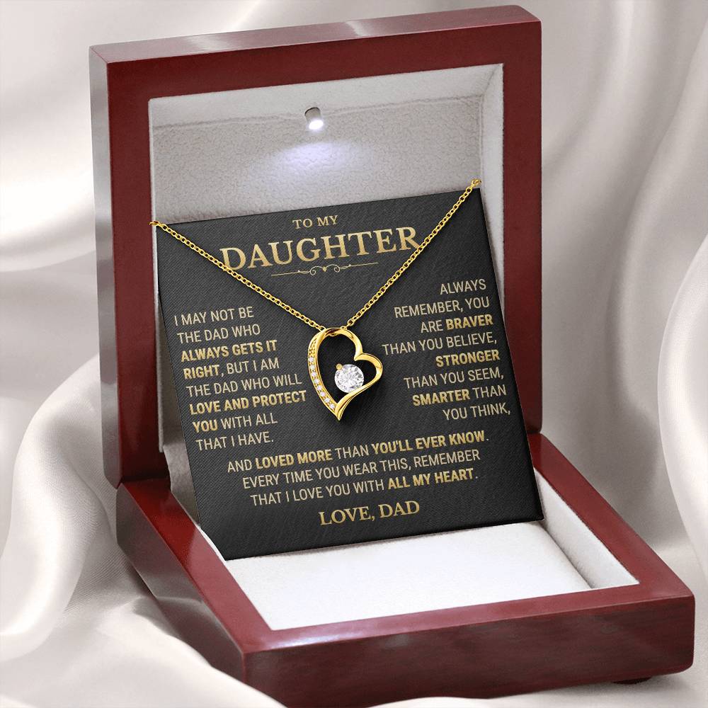 To My Daughter Necklace From Dad – The Dad Who Will Love And Protect You