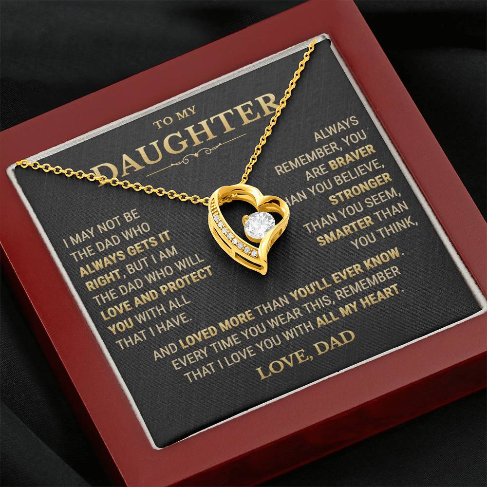 To My Daughter Necklace From Dad – The Dad Who Will Love And Protect You