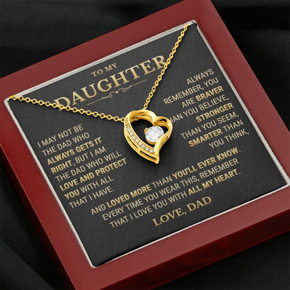 To My Daughter Necklace From Dad – The Dad Who Will Love And Protect You