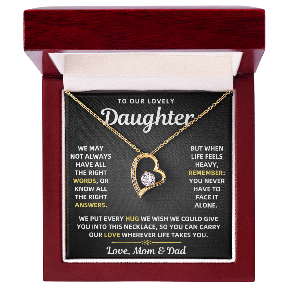 To Our Daughter Necklace From Mom & Dad – Forever Love Gift