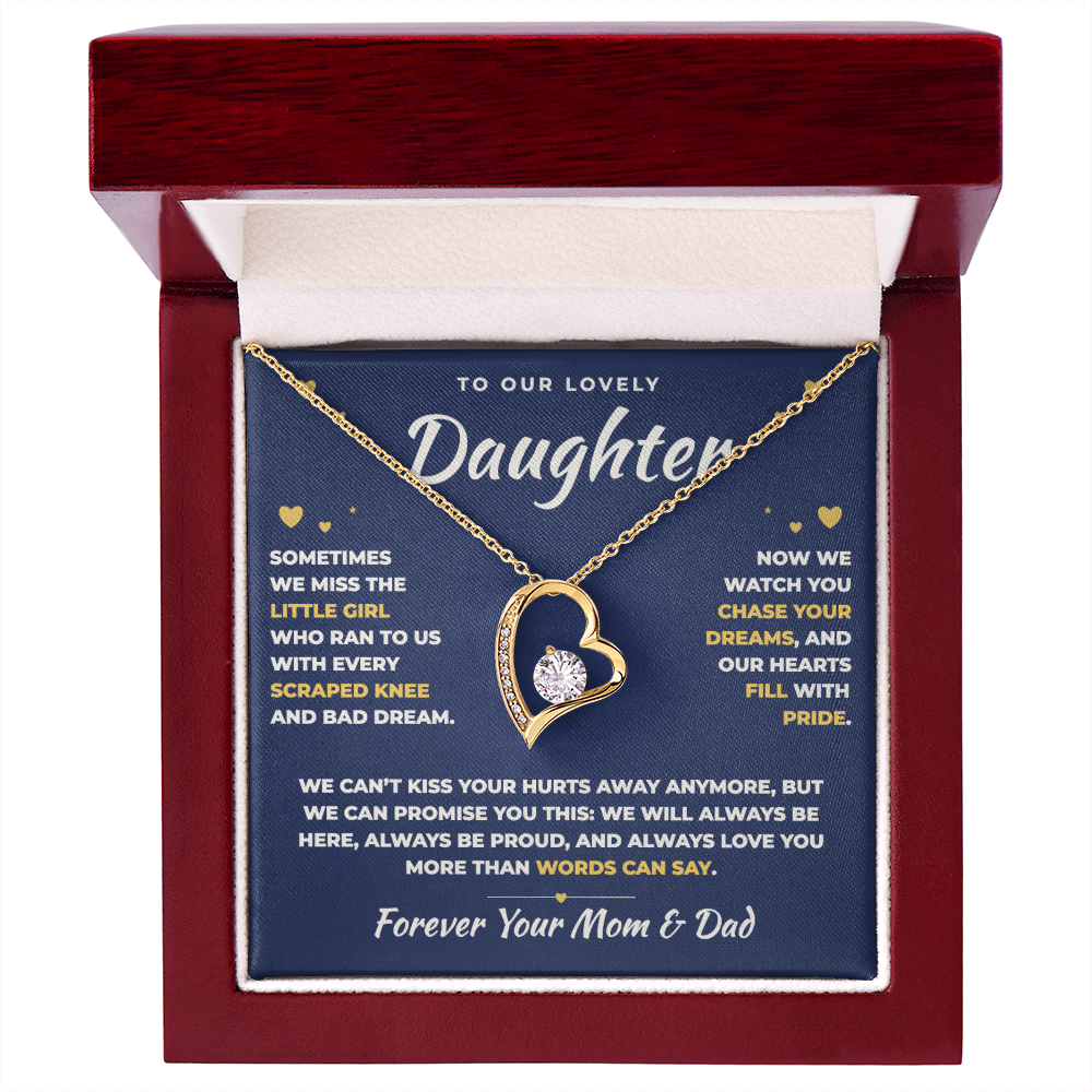 To Our Daughter Necklace From Mom & Dad – Our Hearts Fill With Pride