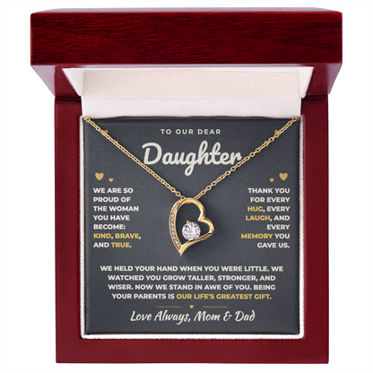 To Our Daughter Necklace From Mom & Dad – Our Life's Greatest Gift