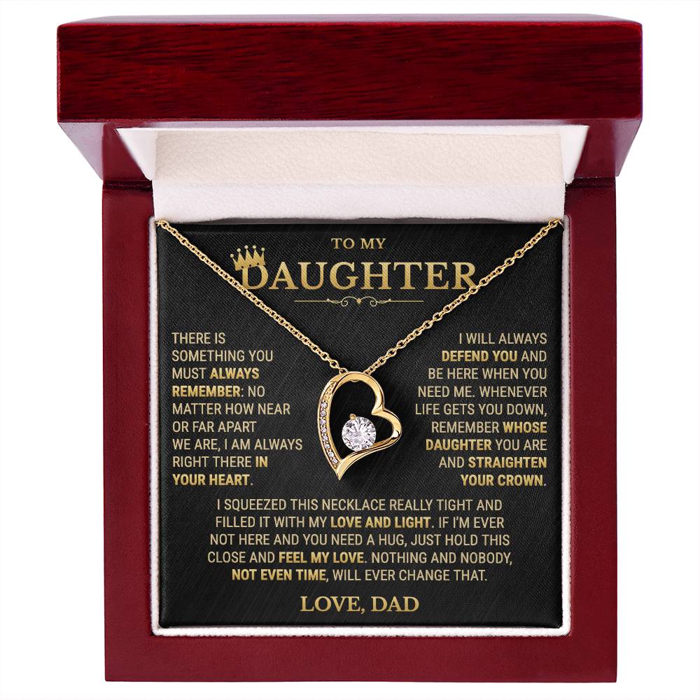 To My Daughter Necklace From Dad – Remember Whose Daughter You Are