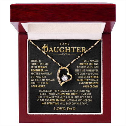 To My Daughter Necklace From Dad – Remember Whose Daughter You Are