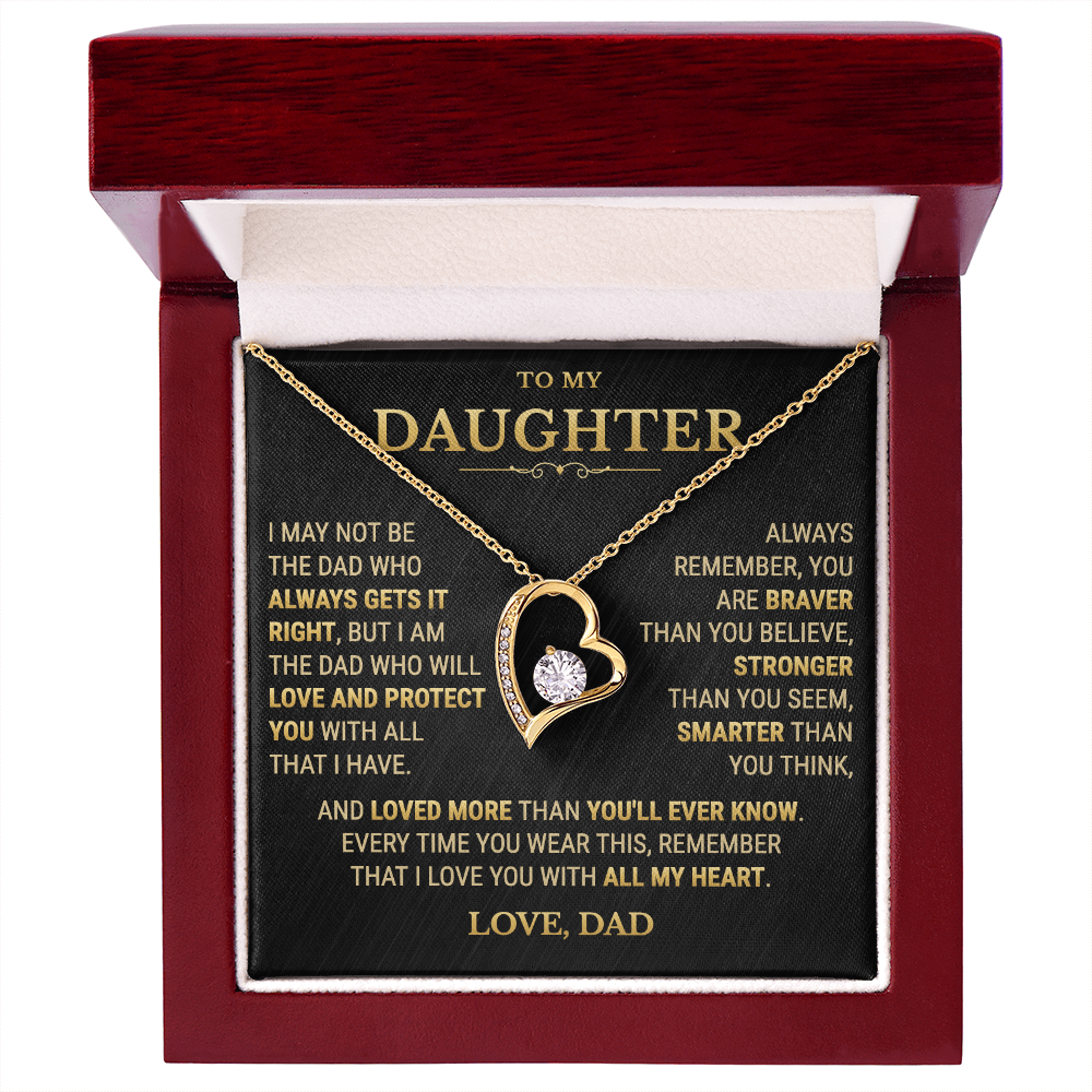 To My Daughter Necklace From Dad – The Dad Who Will Love And Protect You