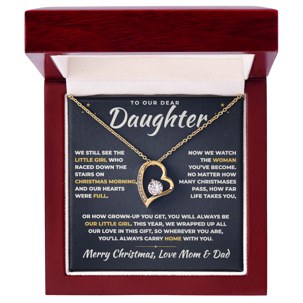 To Our Daughter Christmas Necklace From Mom & Dad – Always Our Little Girl (md.lg.1.fl)