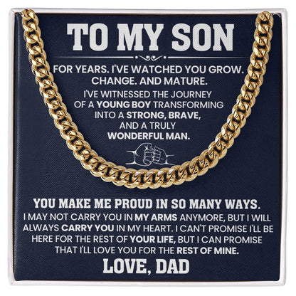 Dad to Son Cuban Link Chain (2411mpack-ds.001clc)