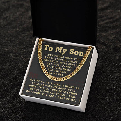 Son Always My Baby Cuban Link Chain (s.010.clc)