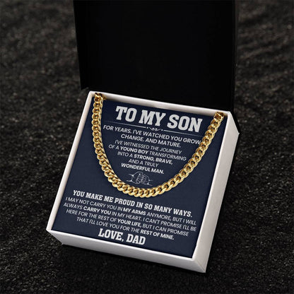 Dad to Son Cuban Link Chain (2411mpack-ds.001clc)