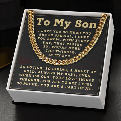 Son Always My Baby Cuban Link Chain (s.010.clc)