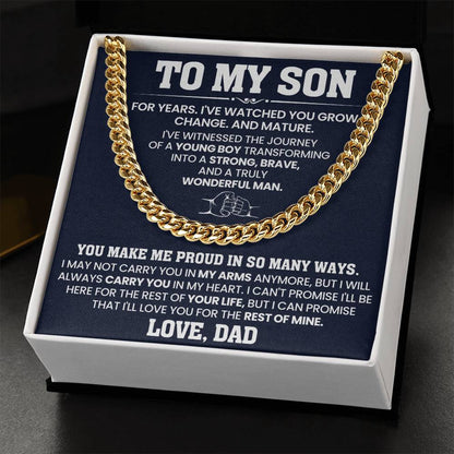 Dad to Son Cuban Link Chain (2411mpack-ds.001clc)