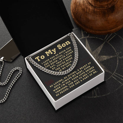 Son Always My Baby Cuban Link Chain (s.010.clc)