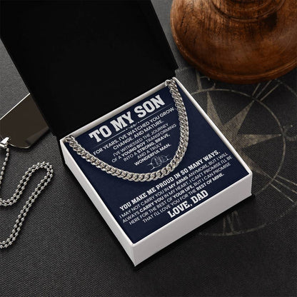 Dad to Son Cuban Link Chain (2411mpack-ds.001clc)