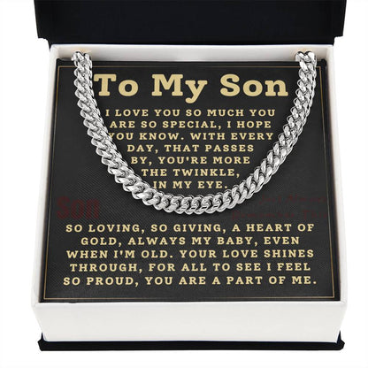 Son Always My Baby Cuban Link Chain (s.010.clc)