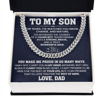 Dad to Son Cuban Link Chain (2411mpack-ds.001clc)