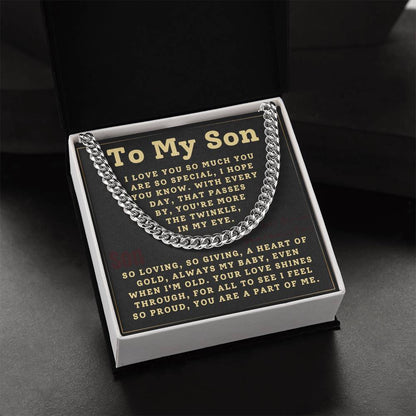 Son Always My Baby Cuban Link Chain (s.010.clc)