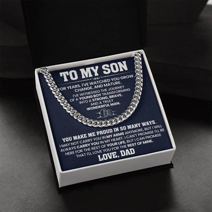 Dad to Son Cuban Link Chain (2411mpack-ds.001clc)