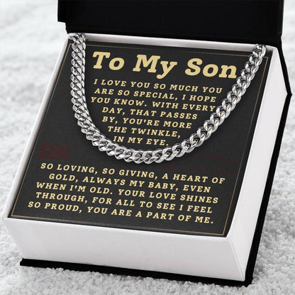 Son Always My Baby Cuban Link Chain (s.010.clc)