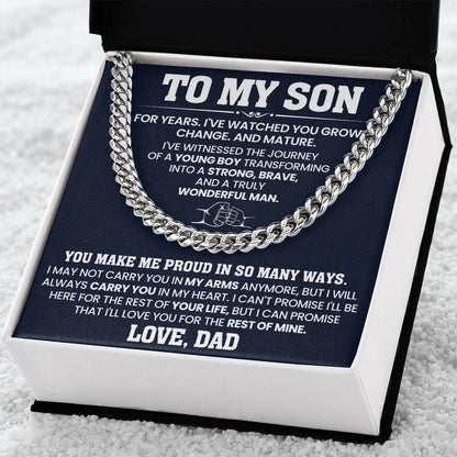Dad to Son Cuban Link Chain (2411mpack-ds.001clc)