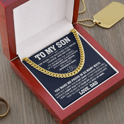 Dad to Son Cuban Link Chain (2411mpack-ds.001clc)