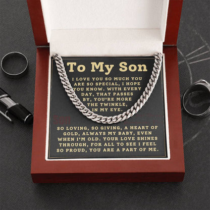 Son Always My Baby Cuban Link Chain (s.010.clc)