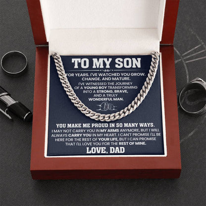 Dad to Son Cuban Link Chain (2411mpack-ds.001clc)