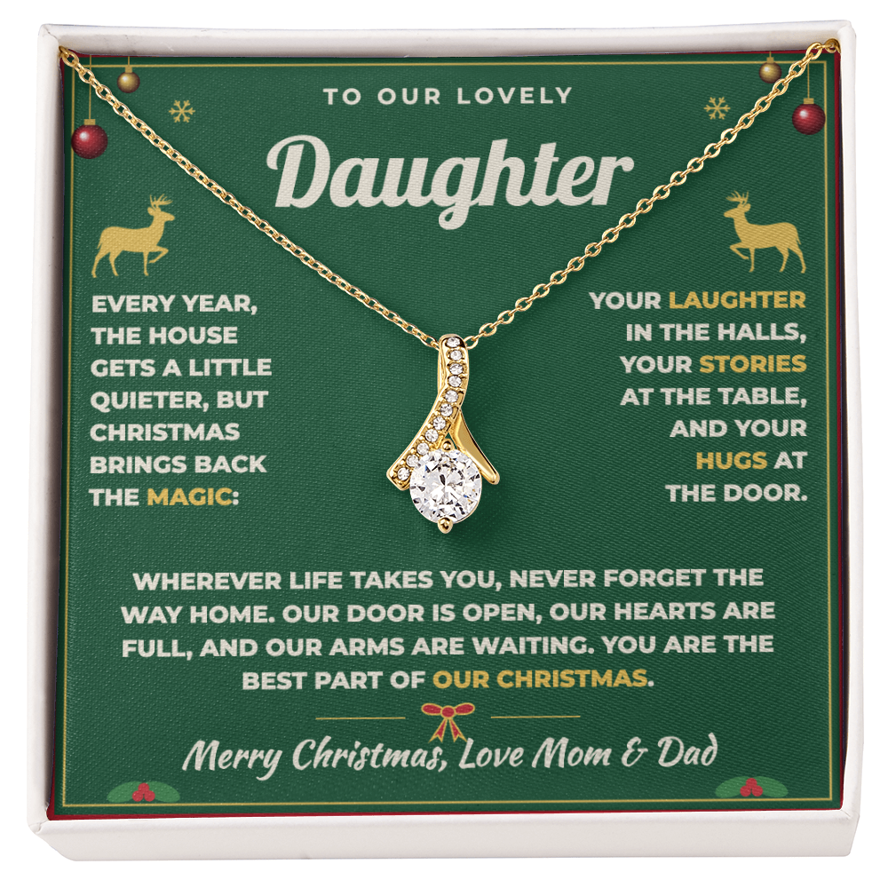 To Our Daughter Christmas Necklace From Mom & Dad – The Best Part of Our Christmas (md.home.2.al)