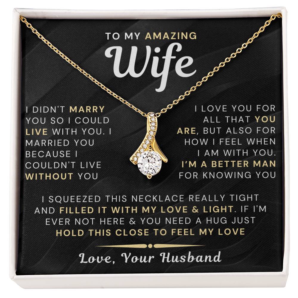 My Amazing Wife Necklace - I Couldn't Live Without You (189.al.006-8)