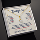 To Our Daughter Necklace From Mom & Dad – Two Hearts, One Love (md.both.1.al)