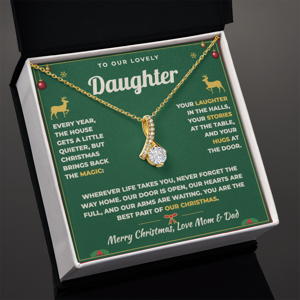 To Our Daughter Christmas Necklace From Mom & Dad – The Best Part of Our Christmas (md.home.2.al)