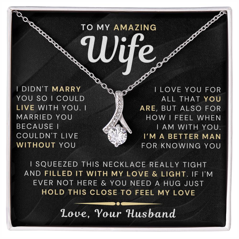 My Amazing Wife Necklace - I Couldn't Live Without You (189.al.006-8)