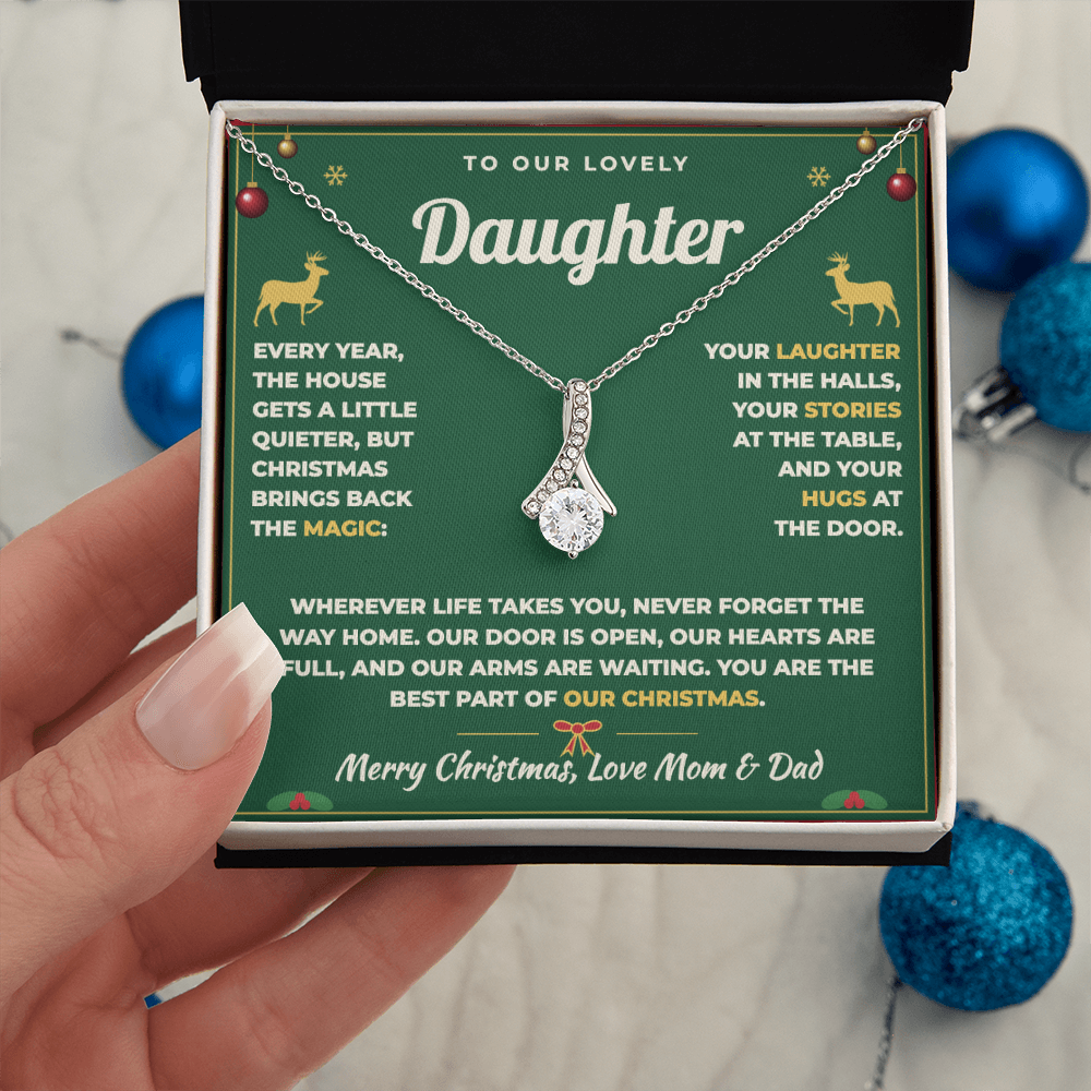 To Our Daughter Christmas Necklace From Mom & Dad – The Best Part of Our Christmas (md.home.2.al)