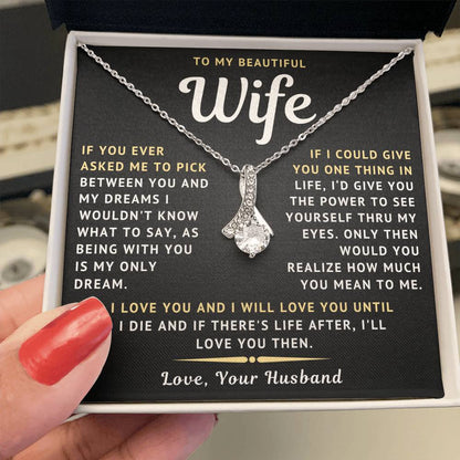 To My Beautiful Wife Necklace - Only Dream (189.lk.029-10)