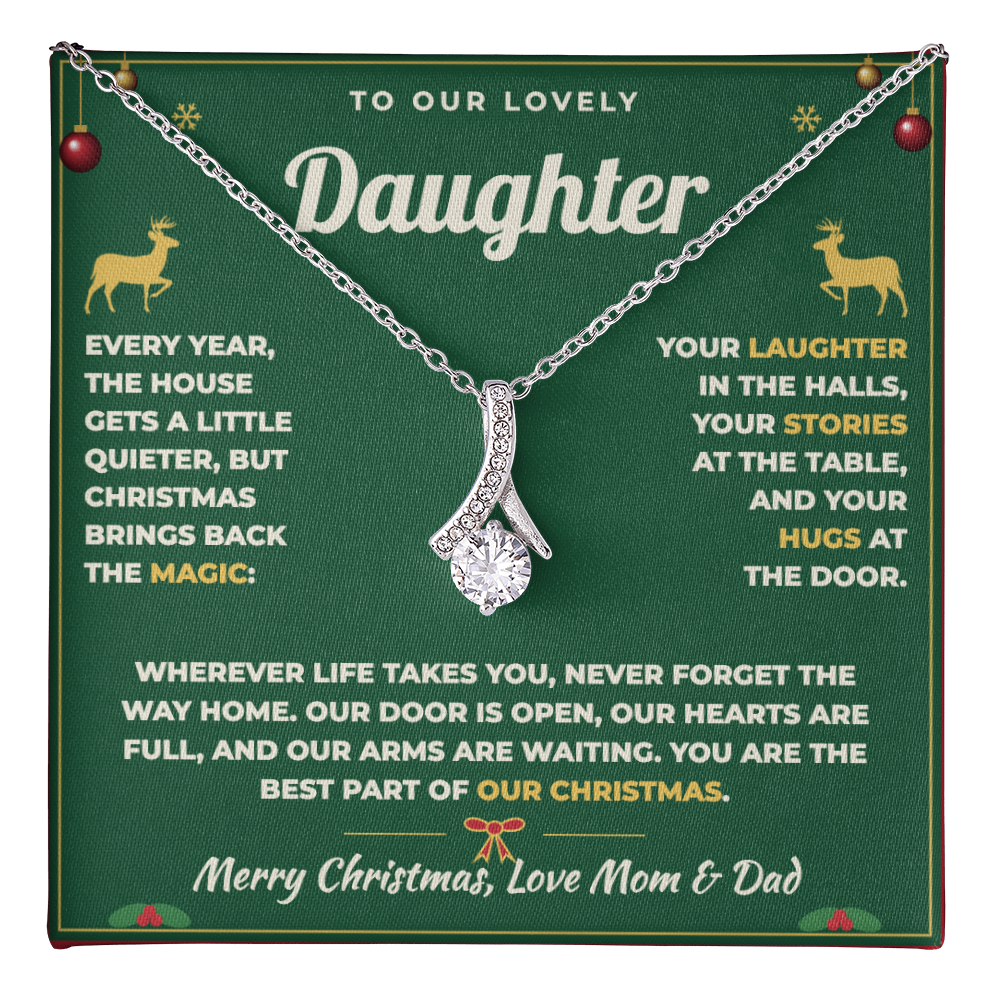 To Our Daughter Christmas Necklace From Mom & Dad – The Best Part of Our Christmas (md.home.2.al)