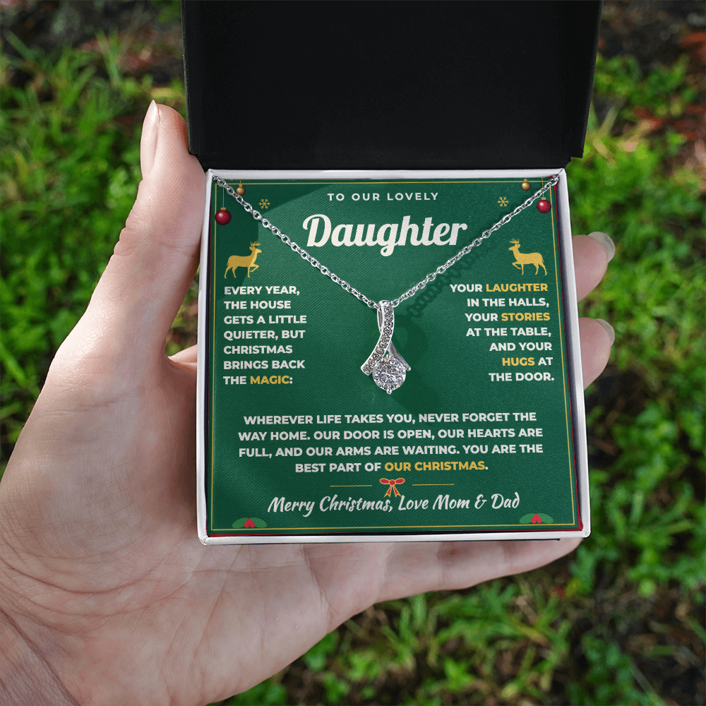 To Our Daughter Christmas Necklace From Mom & Dad – The Best Part of Our Christmas (md.home.2.al)