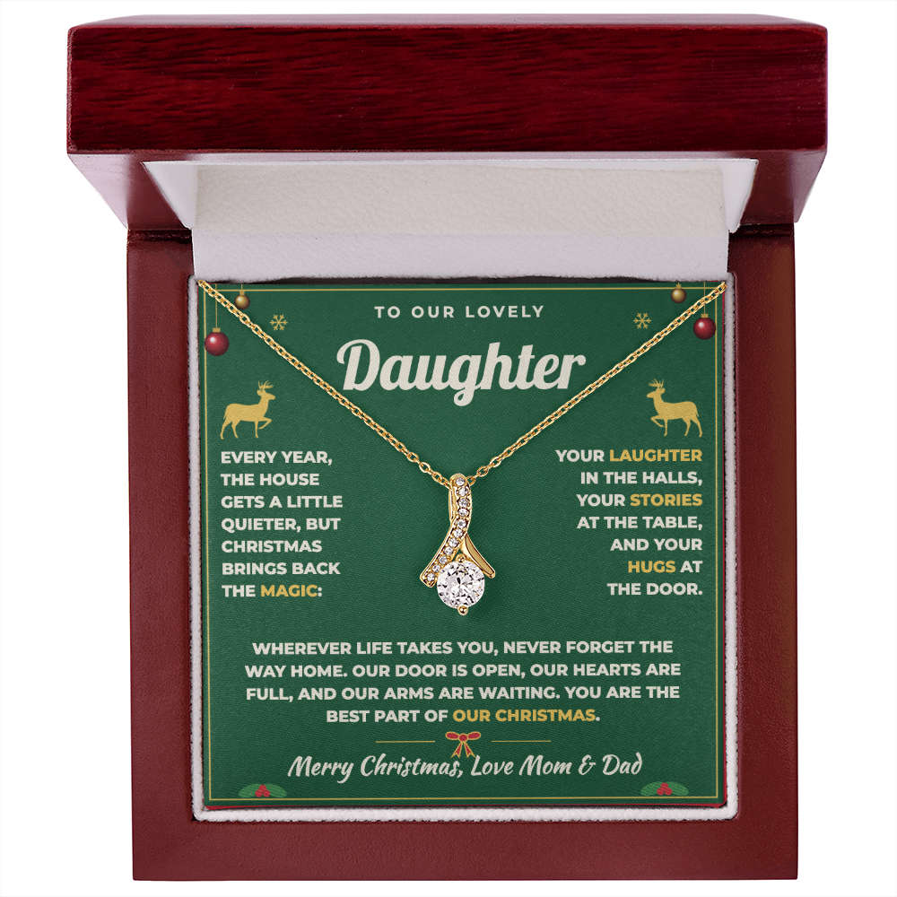 To Our Daughter Christmas Necklace From Mom & Dad – The Best Part of Our Christmas (md.home.2.al)