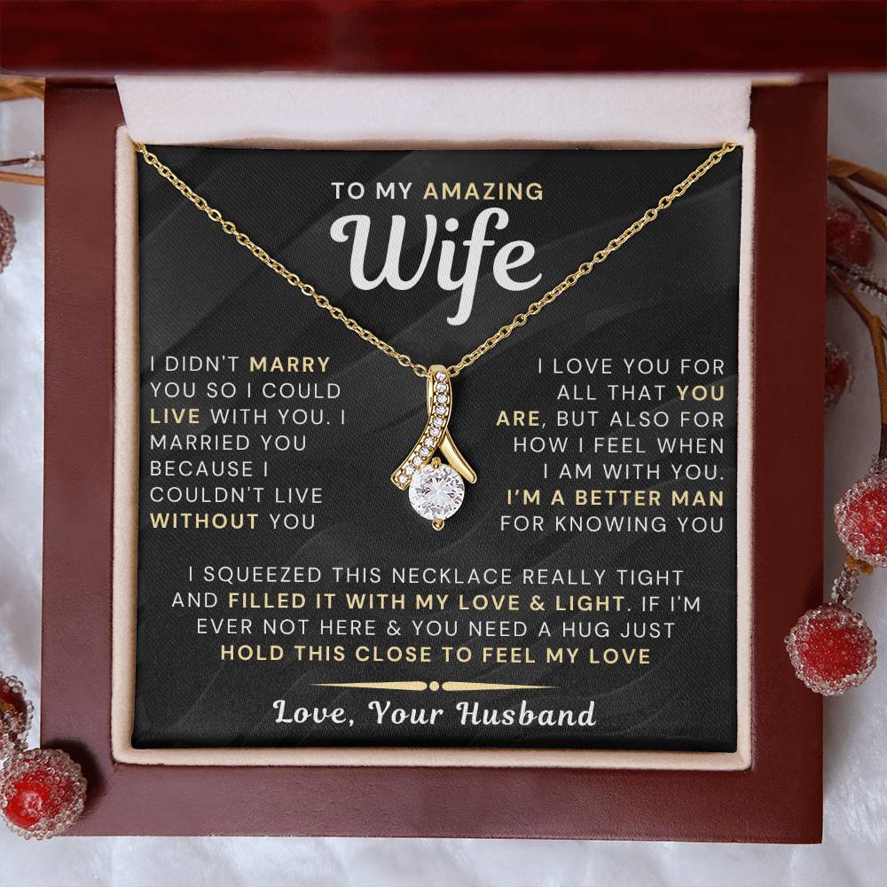 My Amazing Wife Necklace - I Couldn't Live Without You (189.al.006-8)