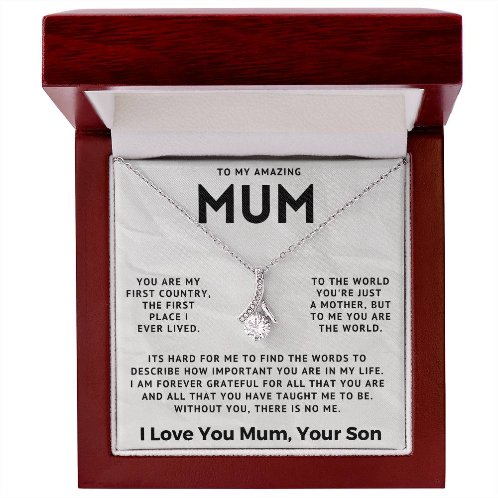 My Amazing Mum Necklace - You Are My World, Your Son (m.009.al)
