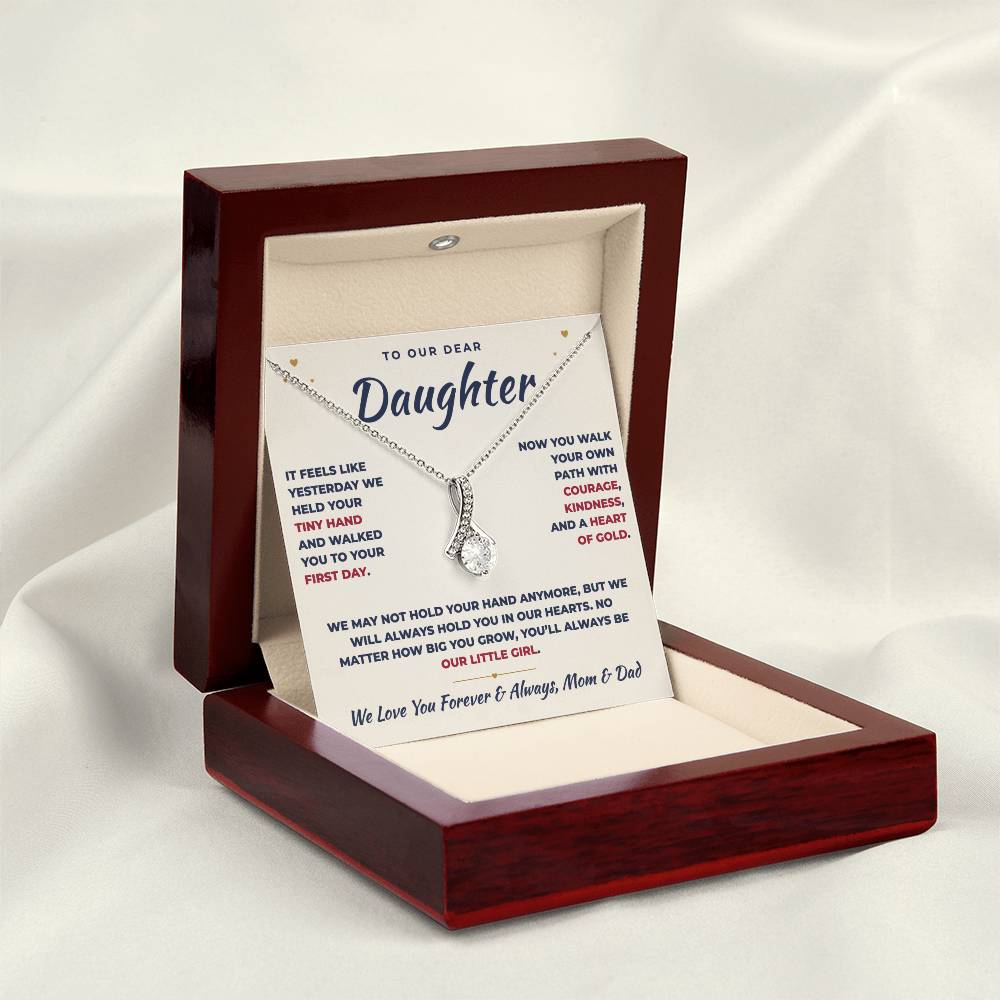 To Our Daughter Necklace From Mom & Dad – You'll Always Be Our Little Girl