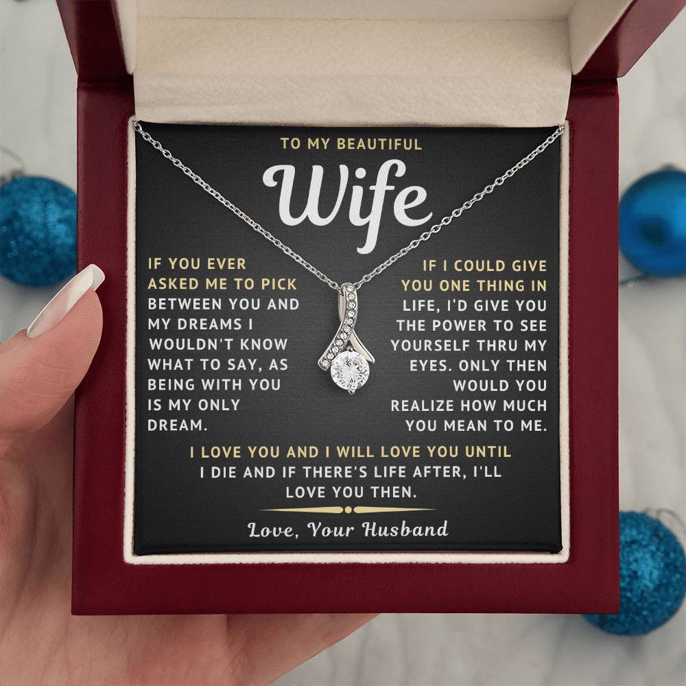 To My Beautiful Wife Necklace - Only Dream (189.lk.029-10)