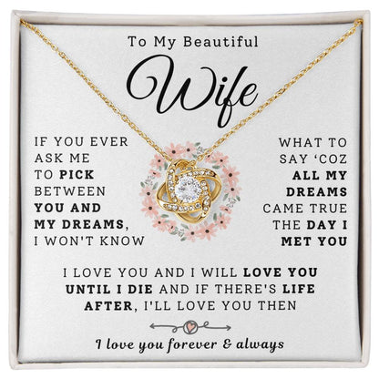 To My Beautiful Wife Necklace - Dreams Came True  (189.lk.029-1)