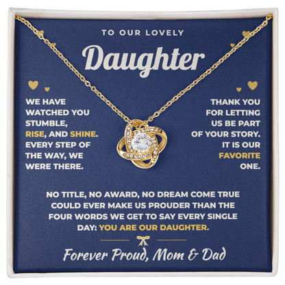 To Our Daughter Necklace From Mom & Dad – Forever Proud of You