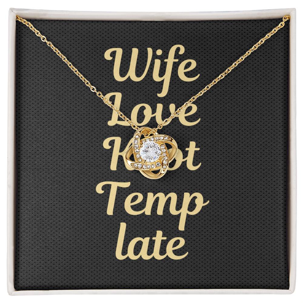 Wife Love Knot Necklace with Gold