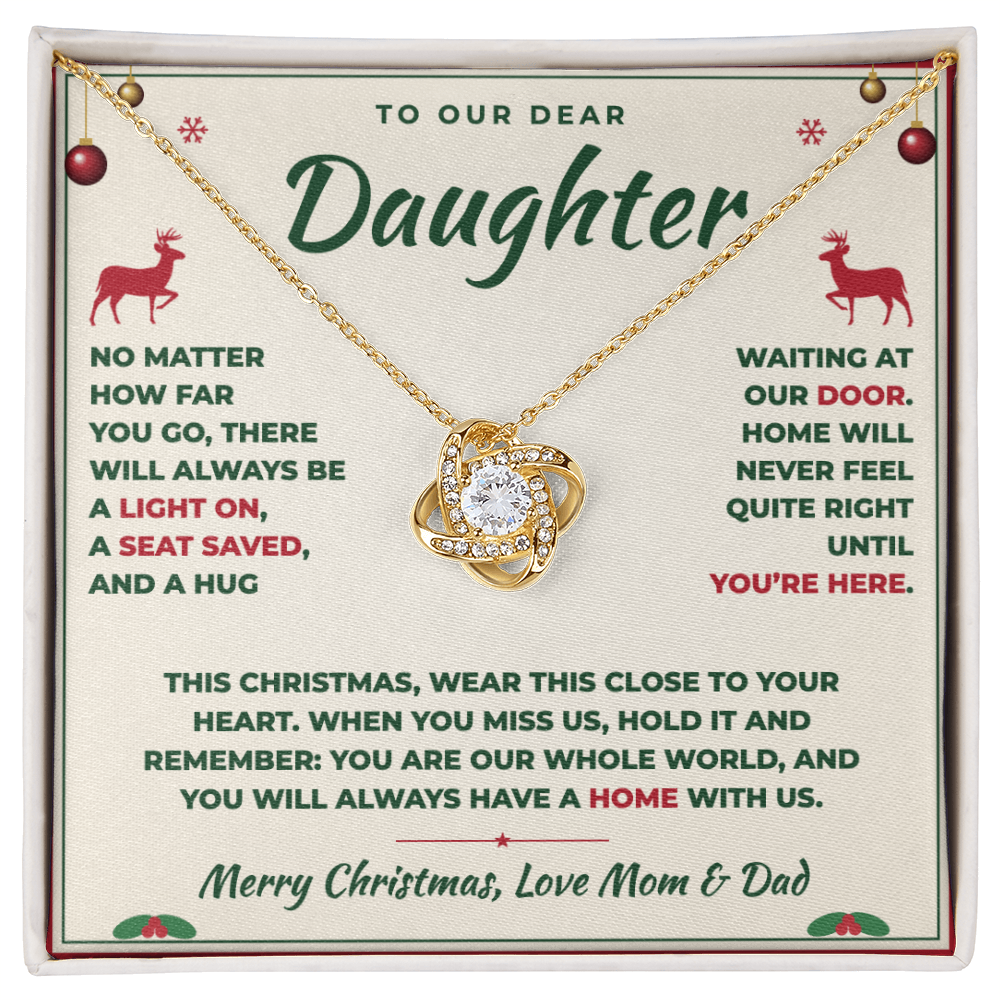 To Our Daughter Christmas Necklace From Mom & Dad – Always a Home With Us (md.home.1.lk)